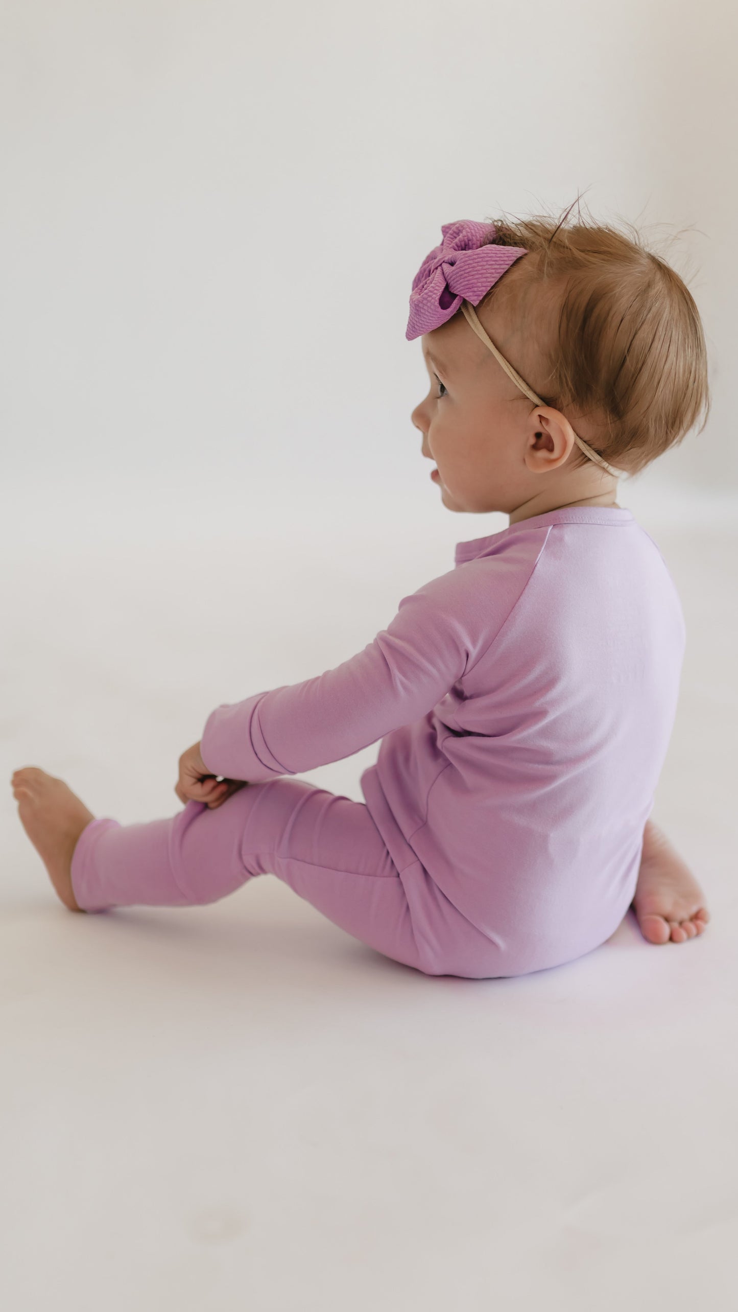 Infant Romper in Orchid Bloom
