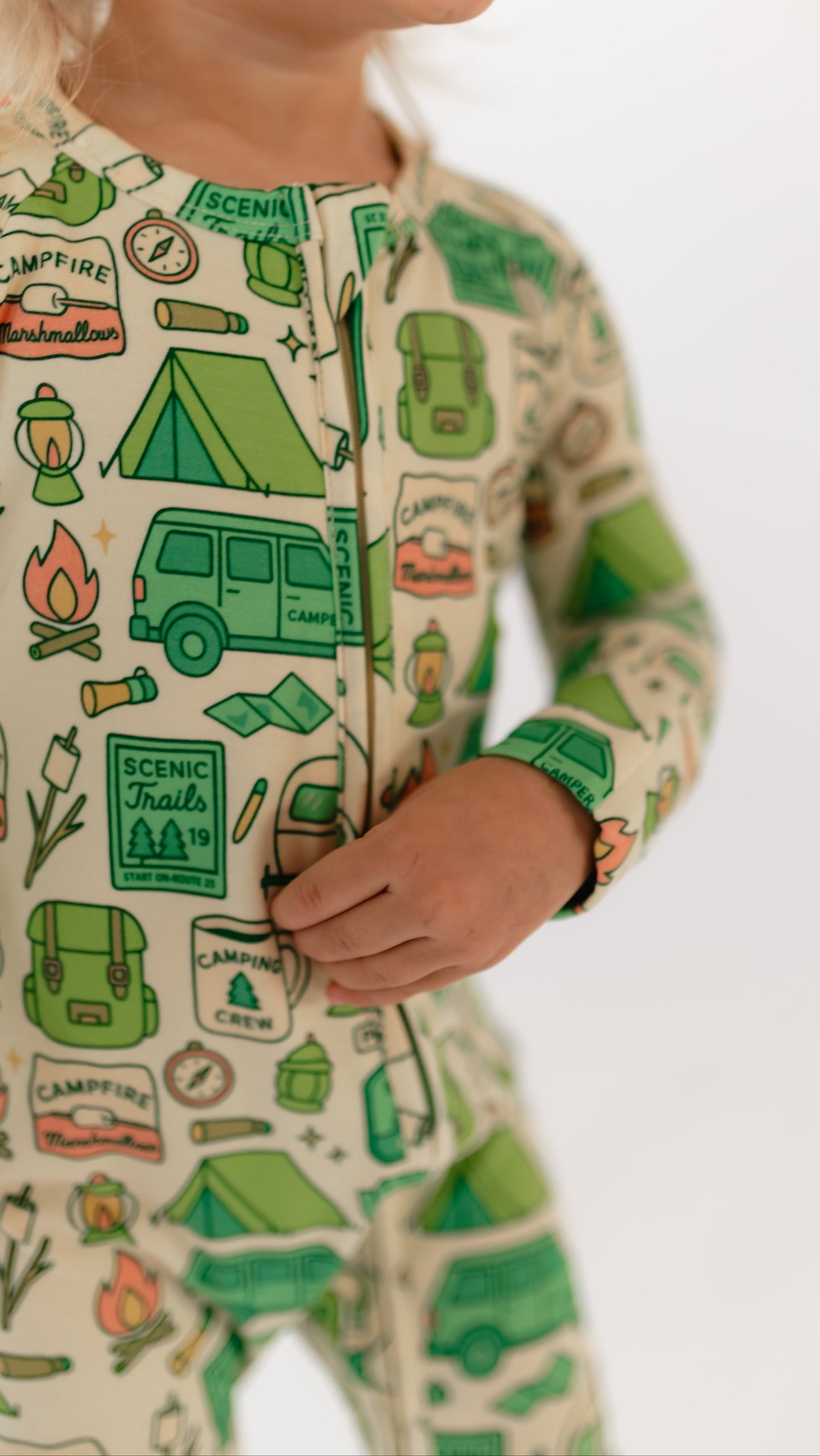 Infant Romper in Happy Camper