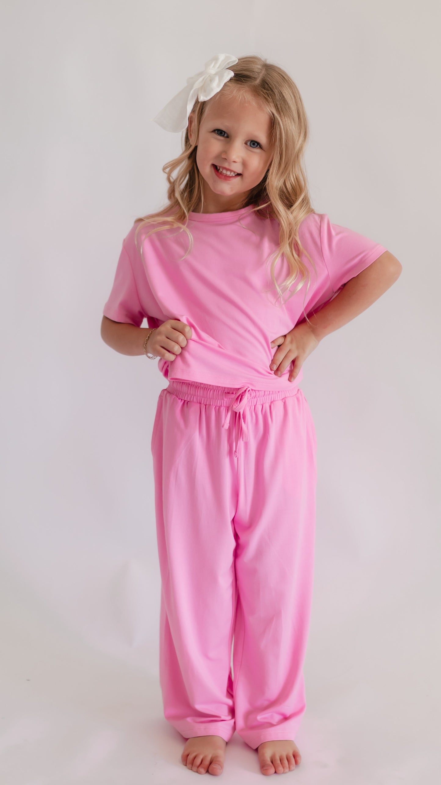 Girls T-Shirt Set in Pretty Pink