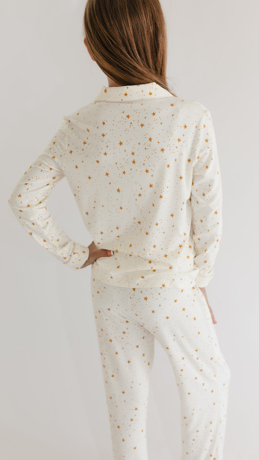 Girls Button Up Set in Stars