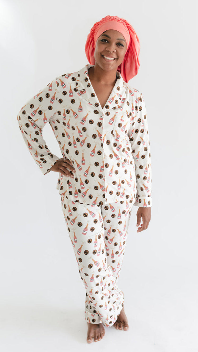 Adult Satin Bonnet in Bubblegum