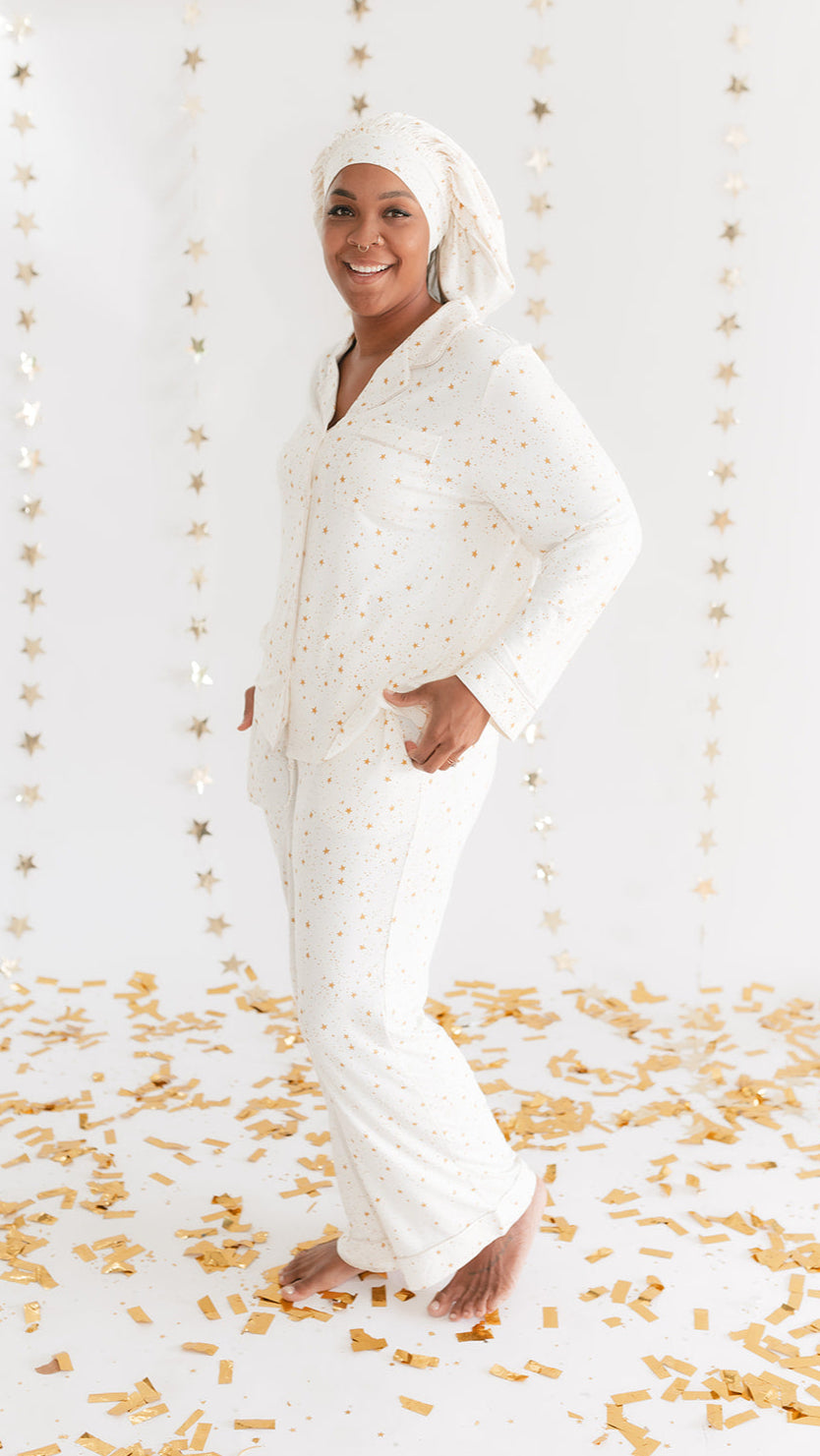 Adult Satin Bonnet in Stars