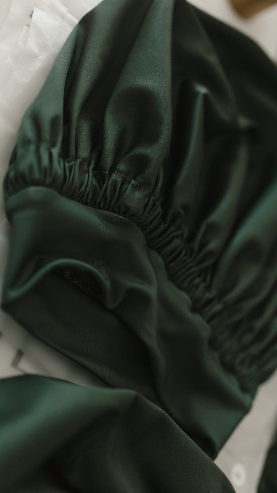 Adult Satin Bonnet in Emerald Green