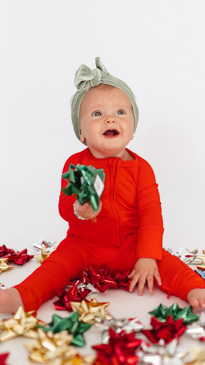 Infant Romper in Red