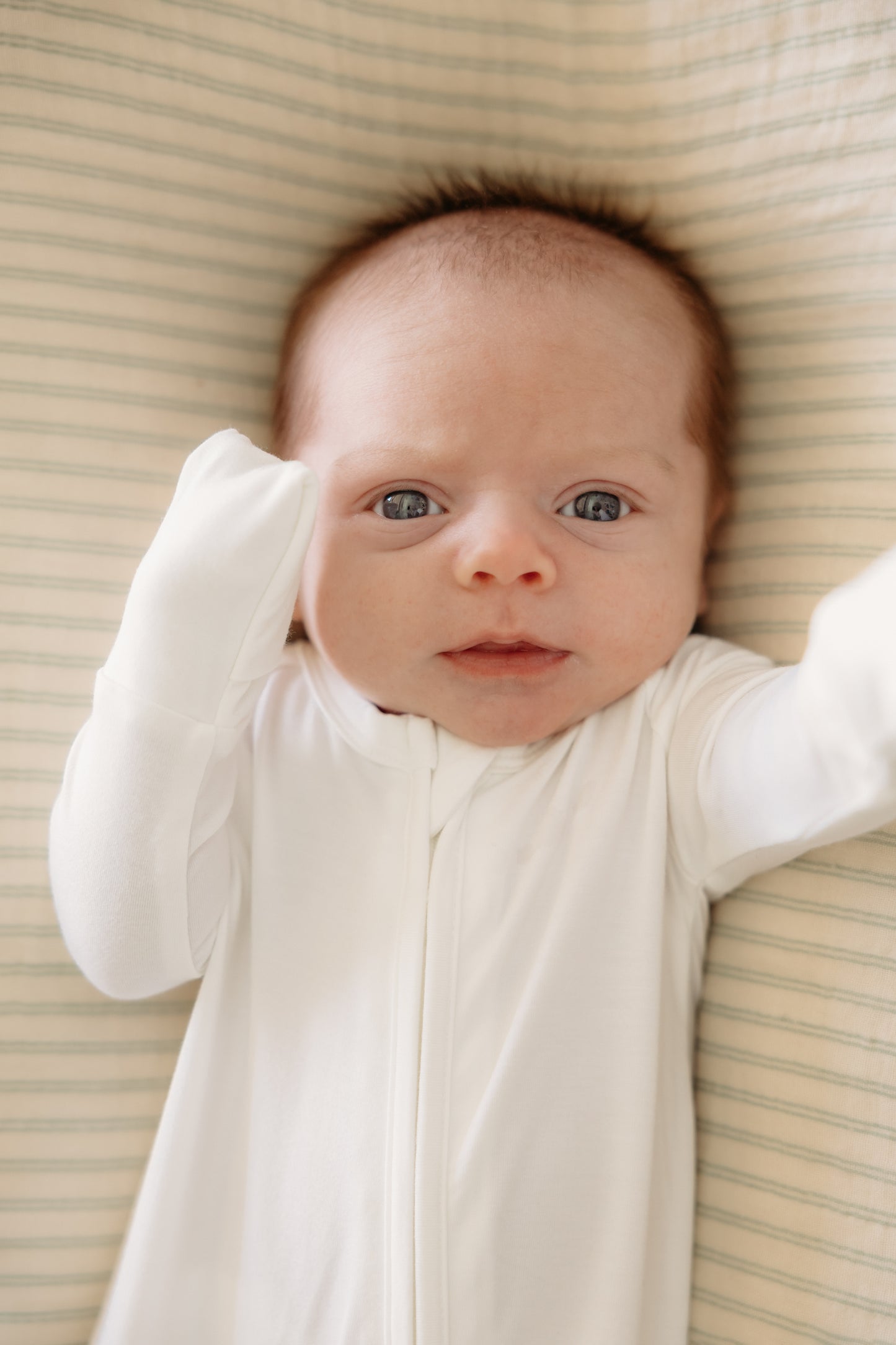 Infant Romper in Solid White