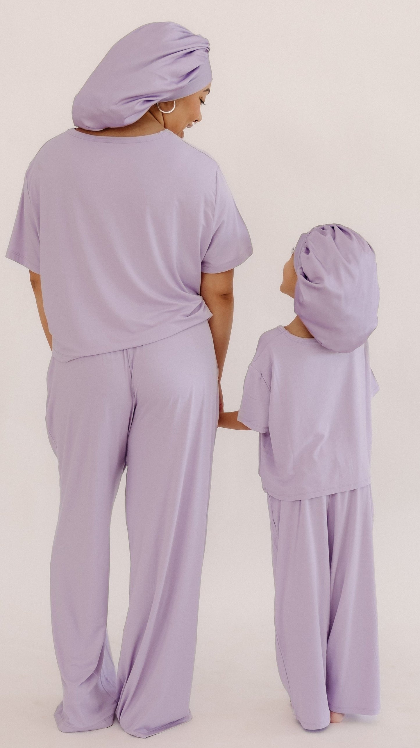 Adult Satin Bonnet in Lilac