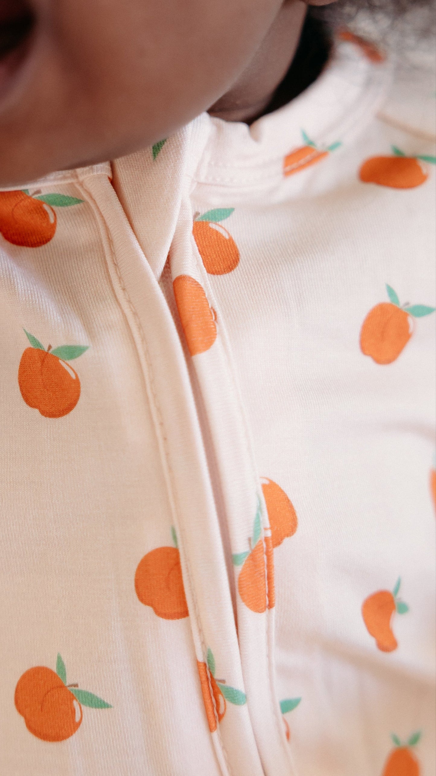 Infant Romper in Peaches