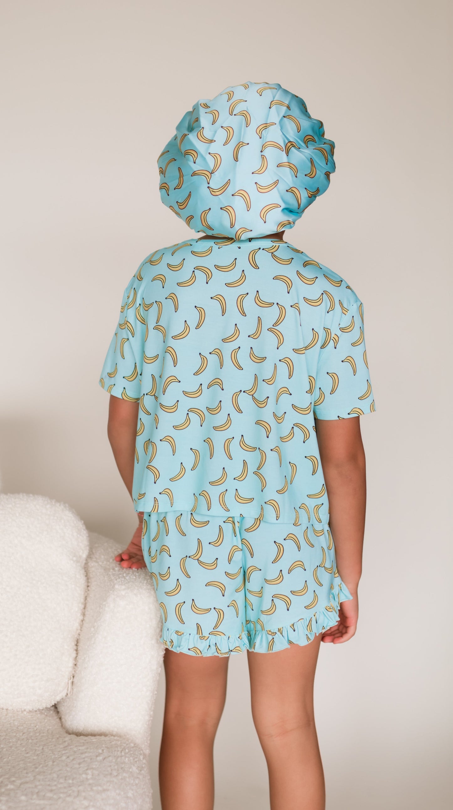 Adult Satin Bonnet in Banana