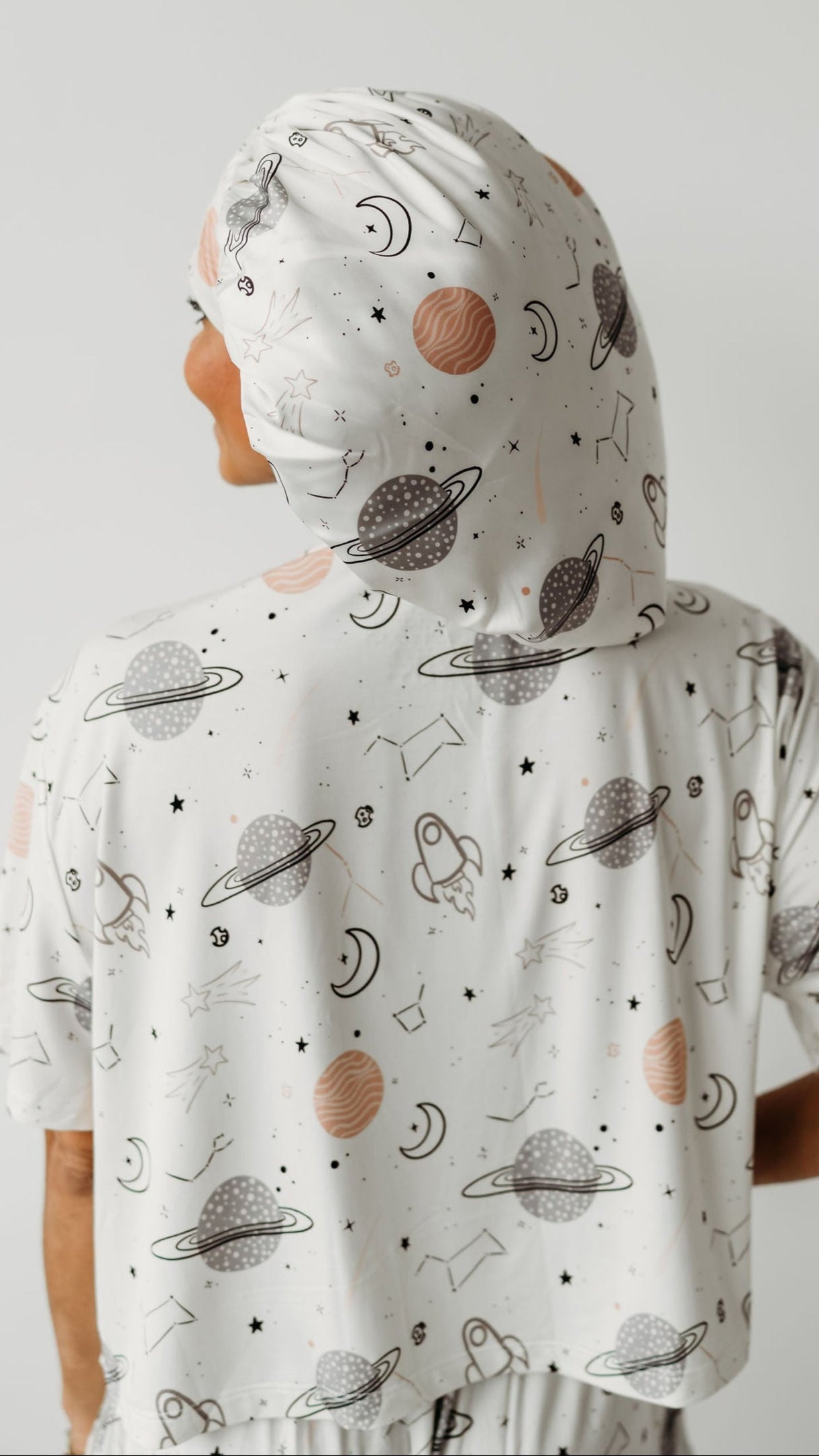 Adult Satin Bonnet in Galaxy