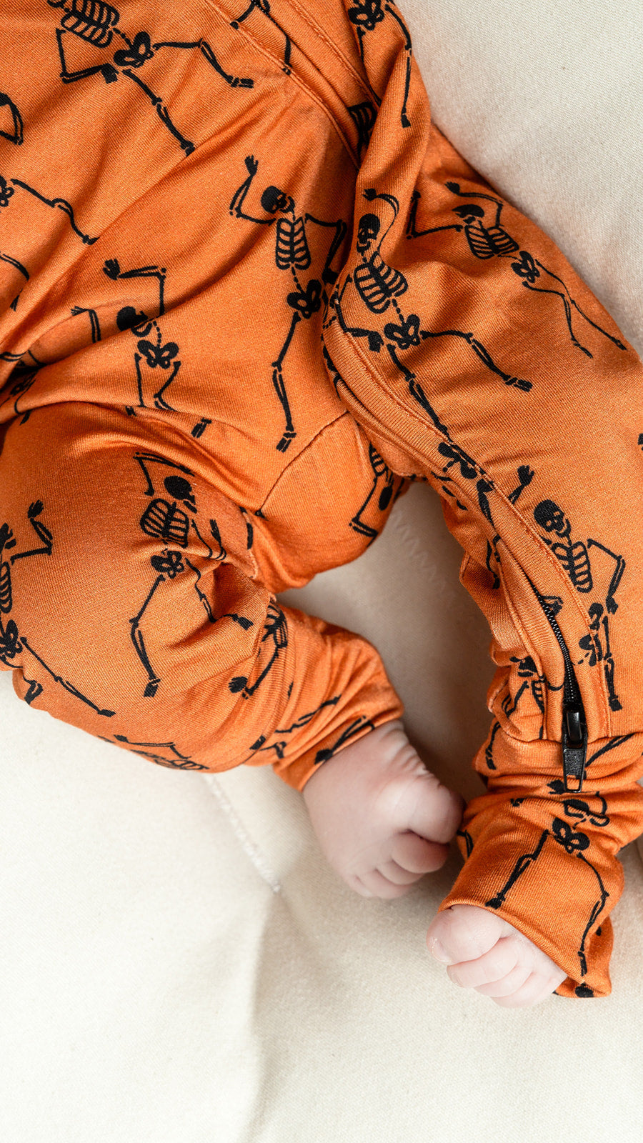 Infant Romper in Skeletons