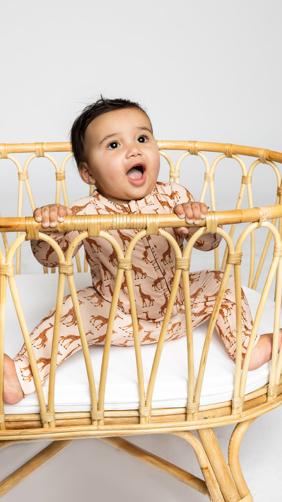 Infant Romper in Giraffes