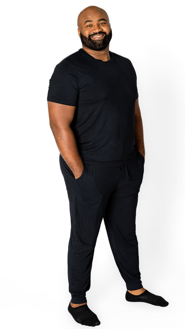 Adult Jogger Set In Solid Black