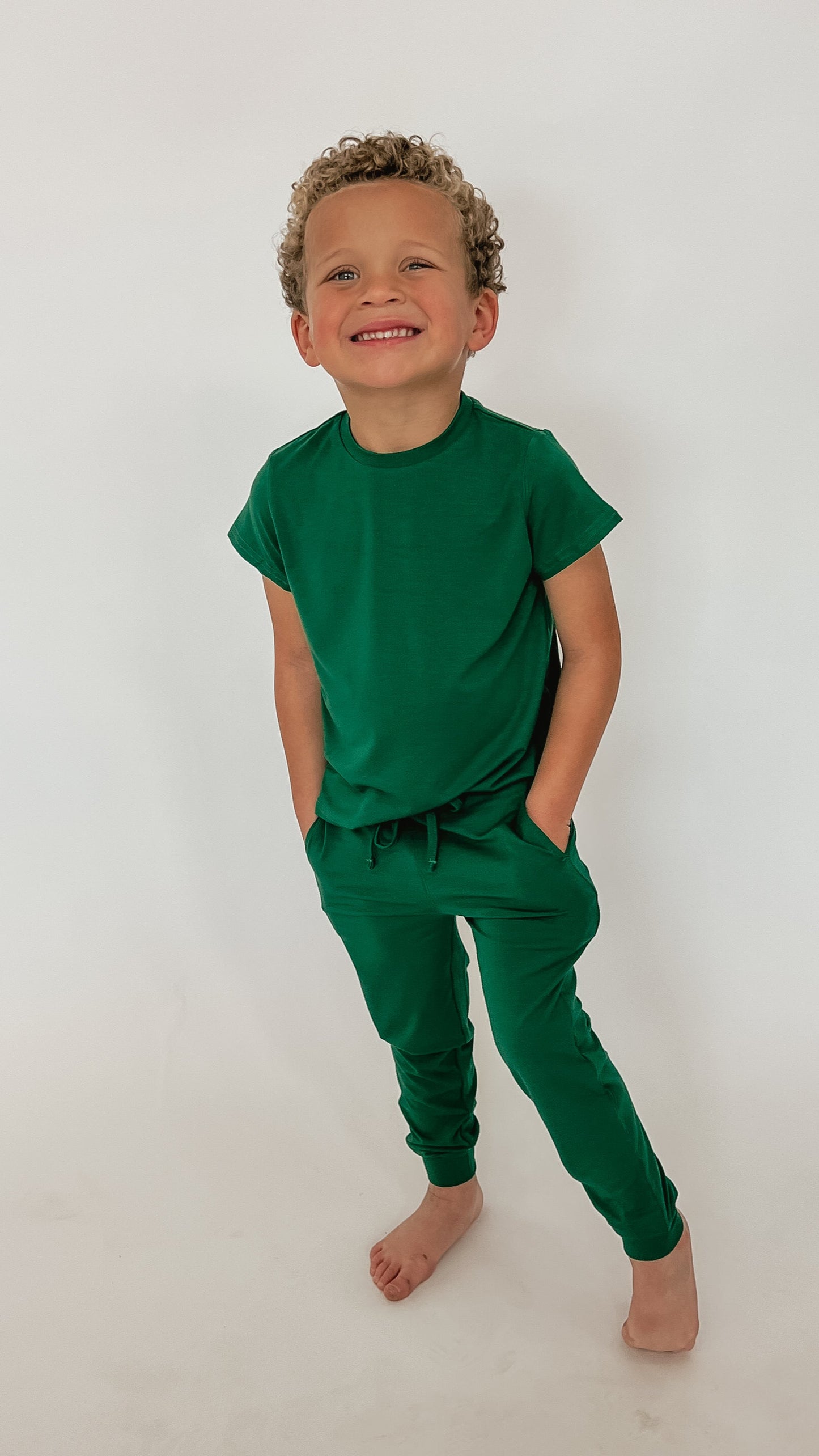 Youth Jogger Set In Evergreen