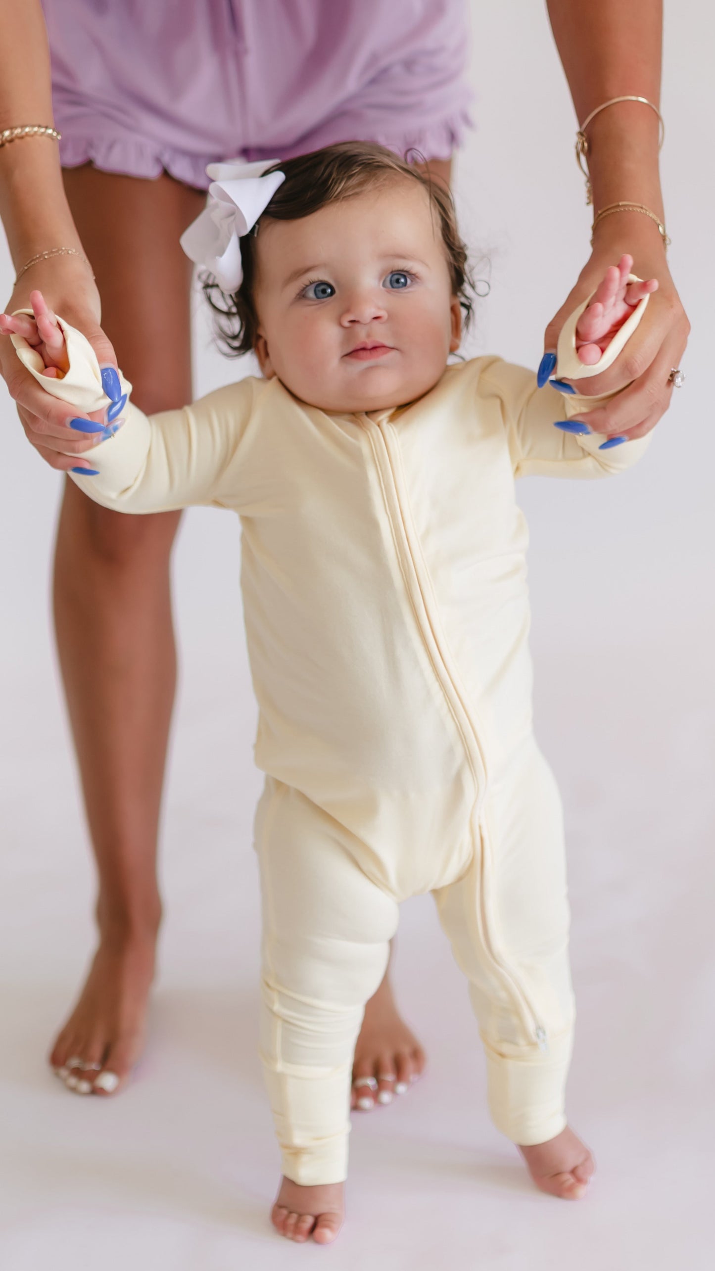 Infant Romper in Butter Yellow