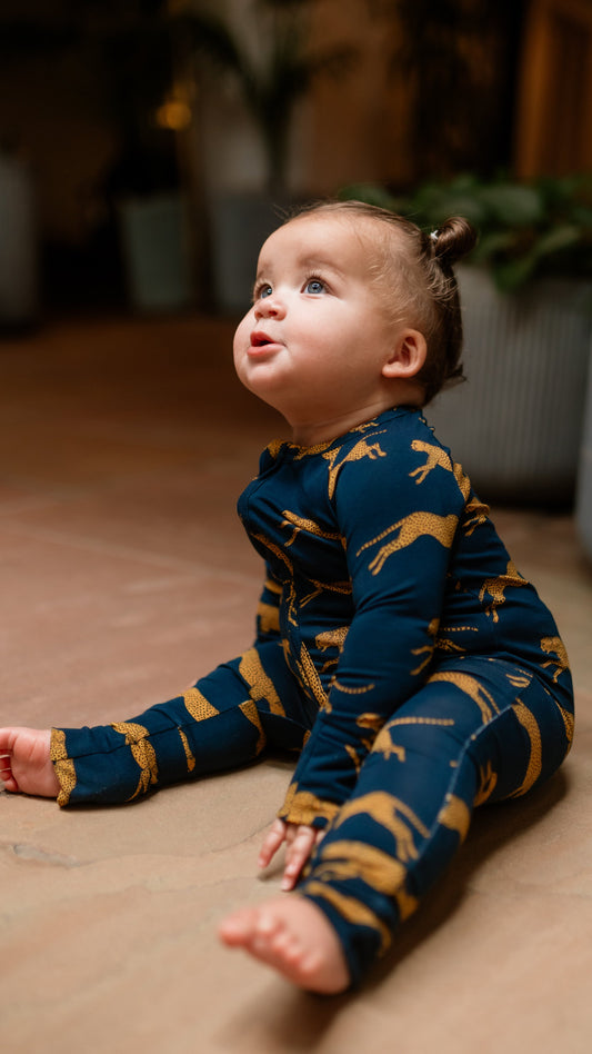 Infant Romper in Leopards