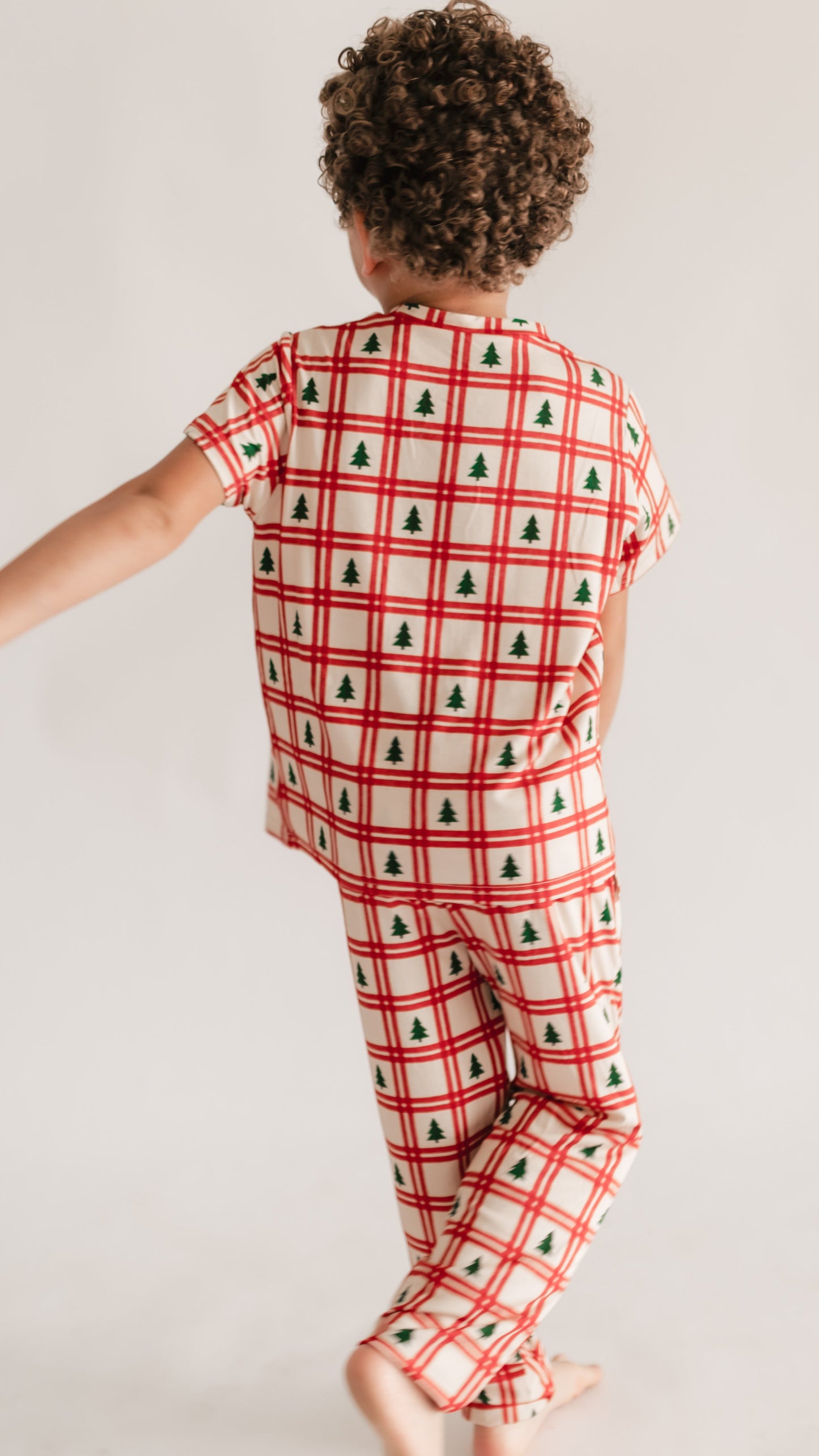 Youth Jogger Set In Christmas Plaid