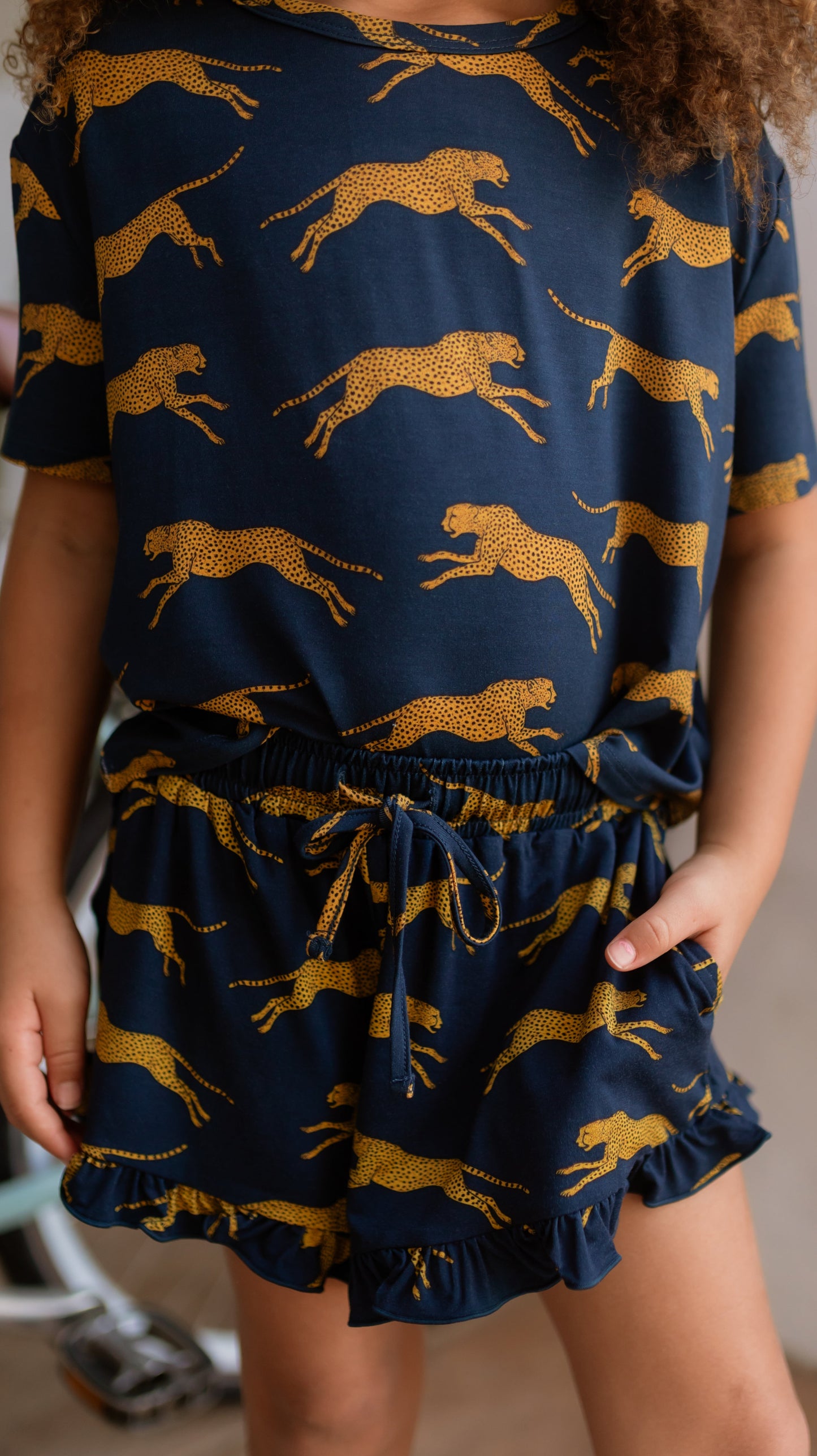 Girl's Ruffle Set in Leopards