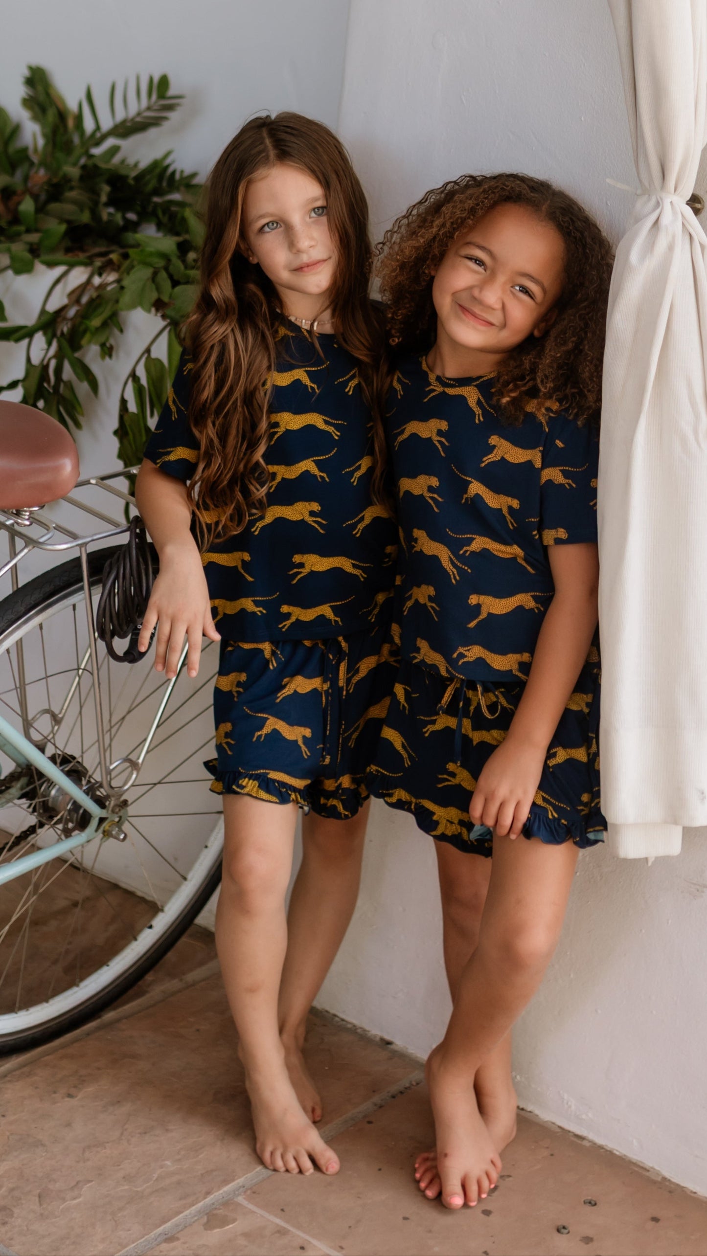 Girl's Ruffle Set in Leopards