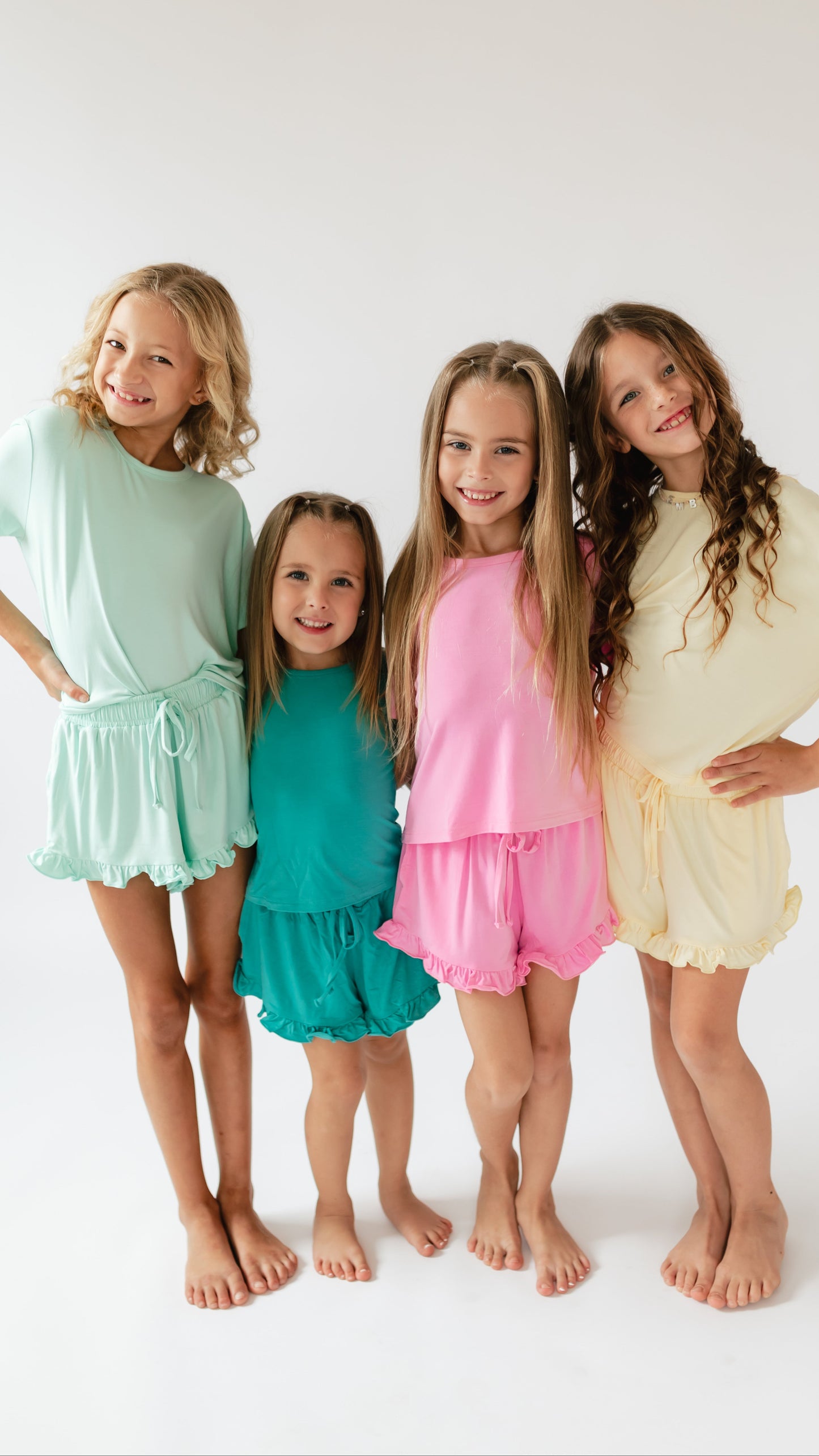 Girl's Ruffle Set in Butter Yellow