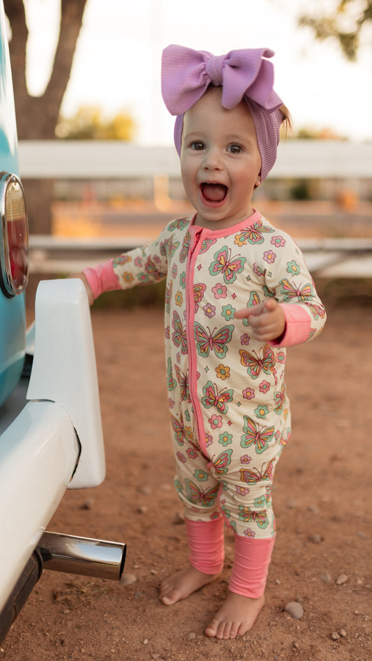 Infant Romper in Groovy Butterfly