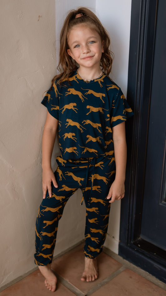 Youth Jogger Set In Leopards