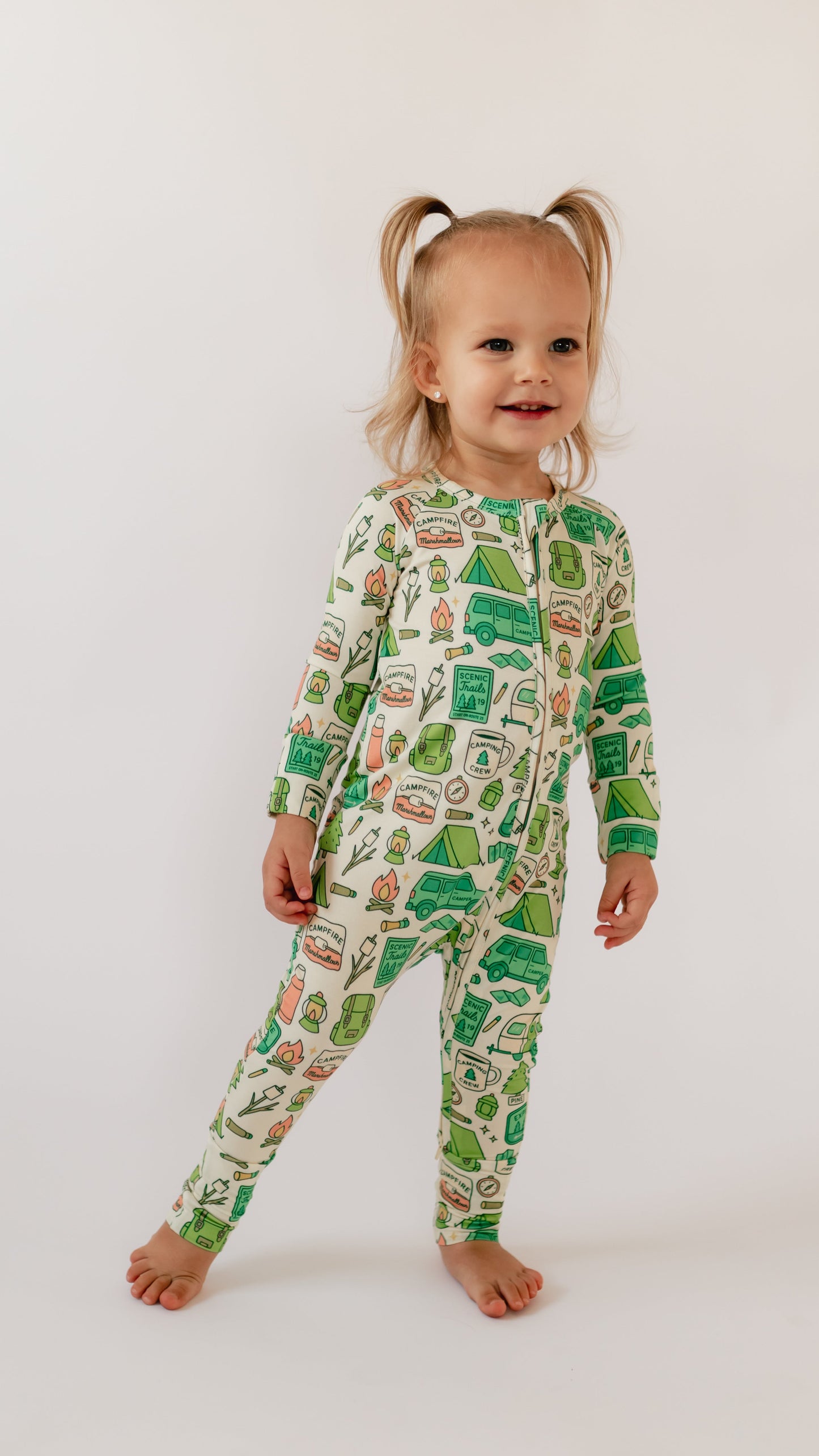 Infant Romper in Happy Camper