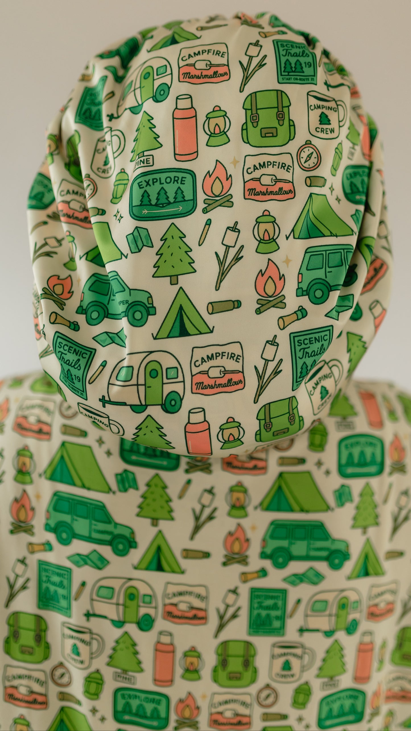 Kids Satin Bonnet in Happy Camper