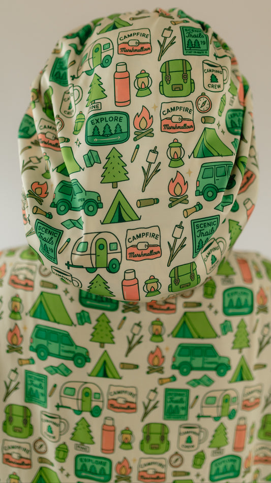 Kids Satin Bonnet in Happy Camper