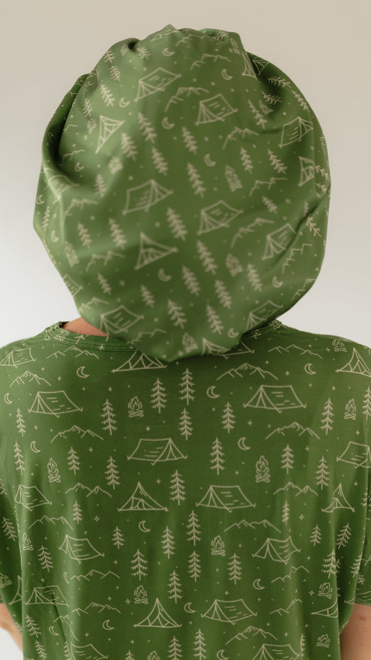 Kids Satin Bonnet in Starry Pines