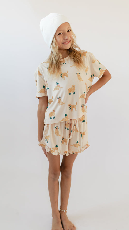 Girl's Ruffle Short Set in Winnie