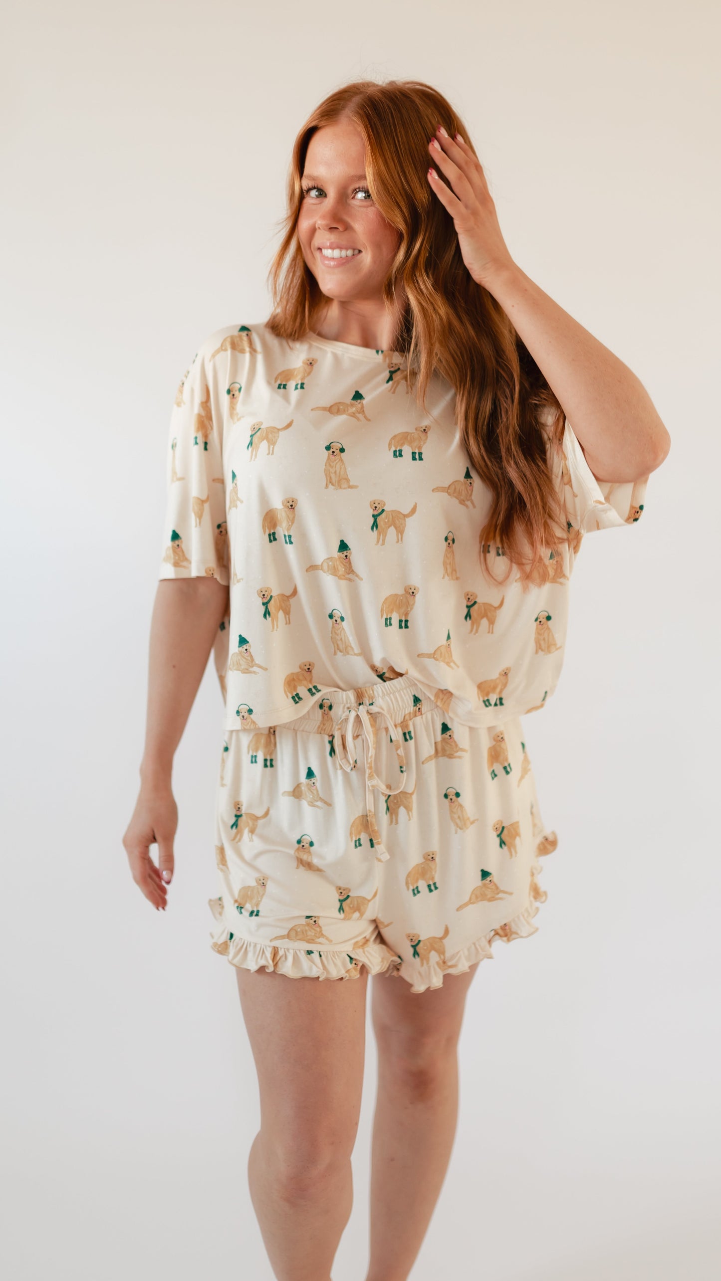 Women’s Ruffle Short Set in Winnie