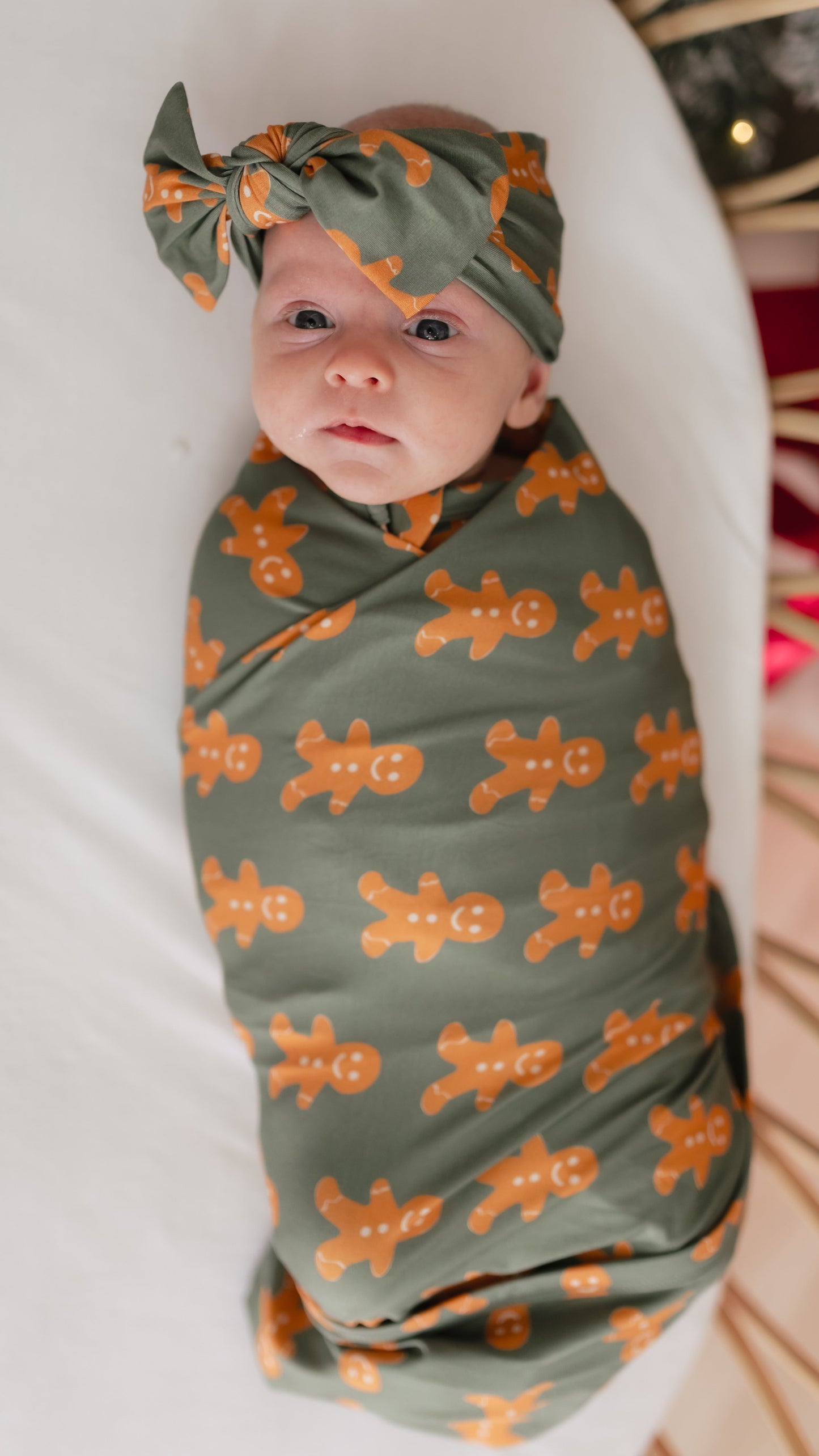Infant Swaddle in Gingerbreads
