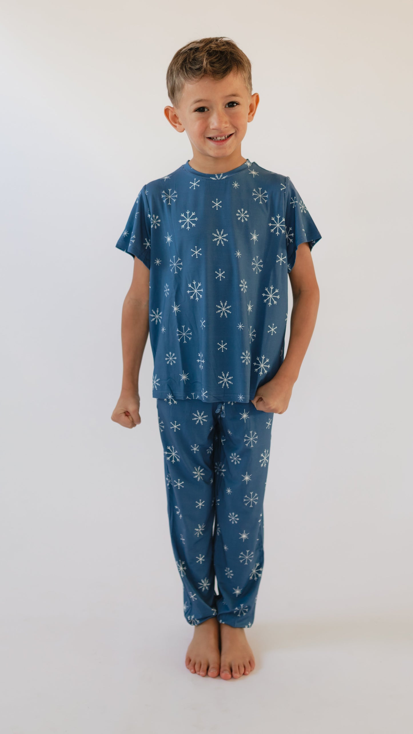 Youth Jogger Set In Snowflakes