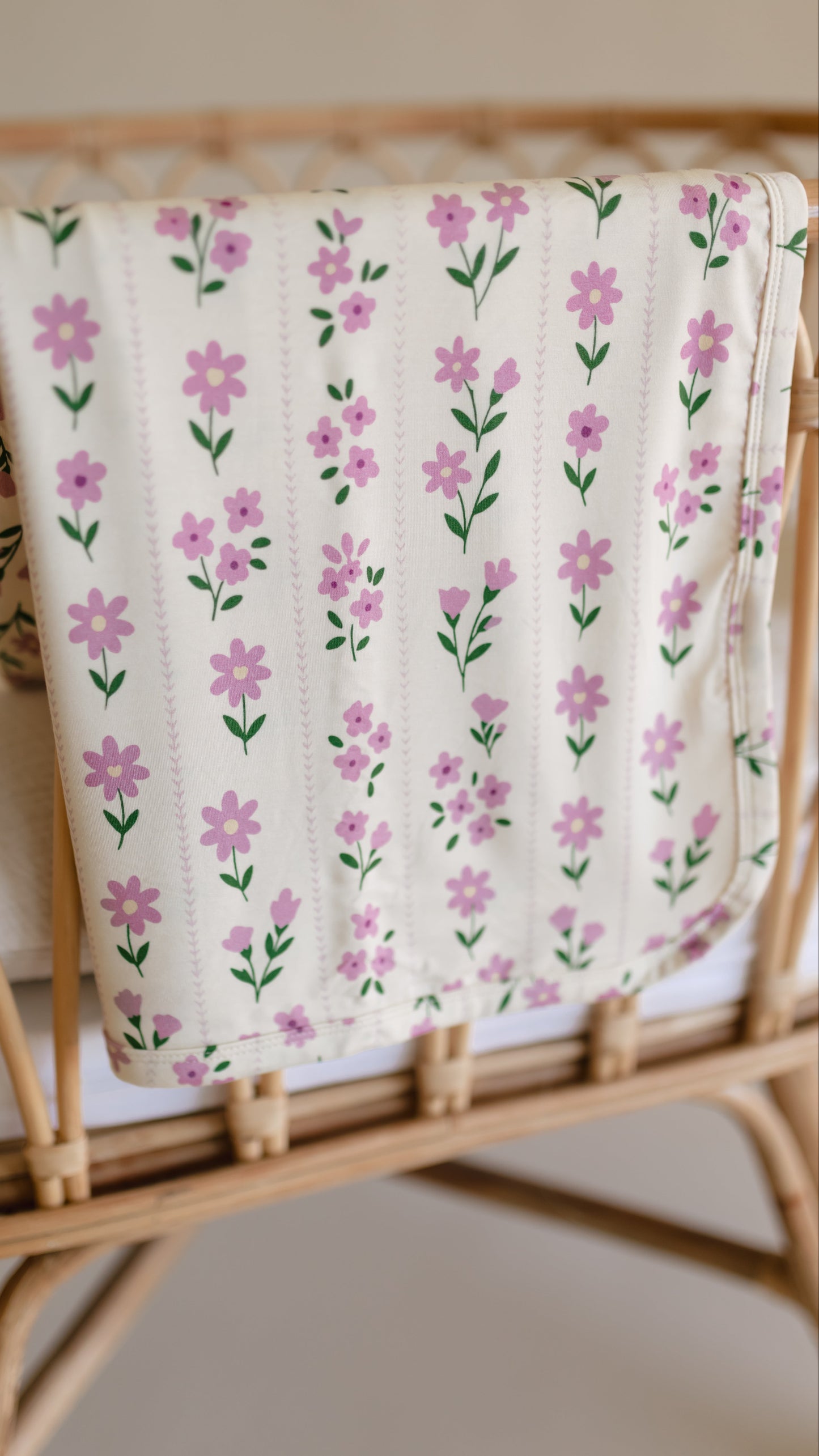 Infant Swaddle in Purple Floral