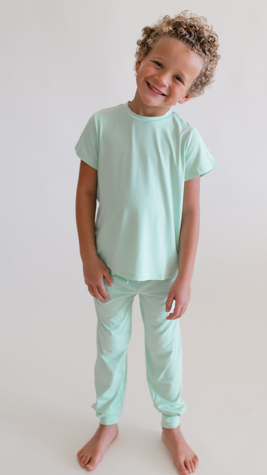 Youth Jogger Set In Seafoam