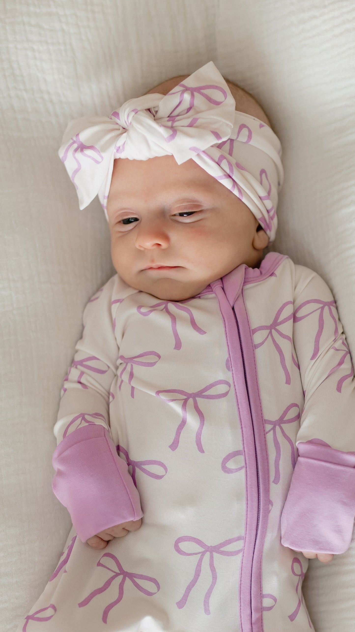 Infant Knot Head Bow in Purple Bows