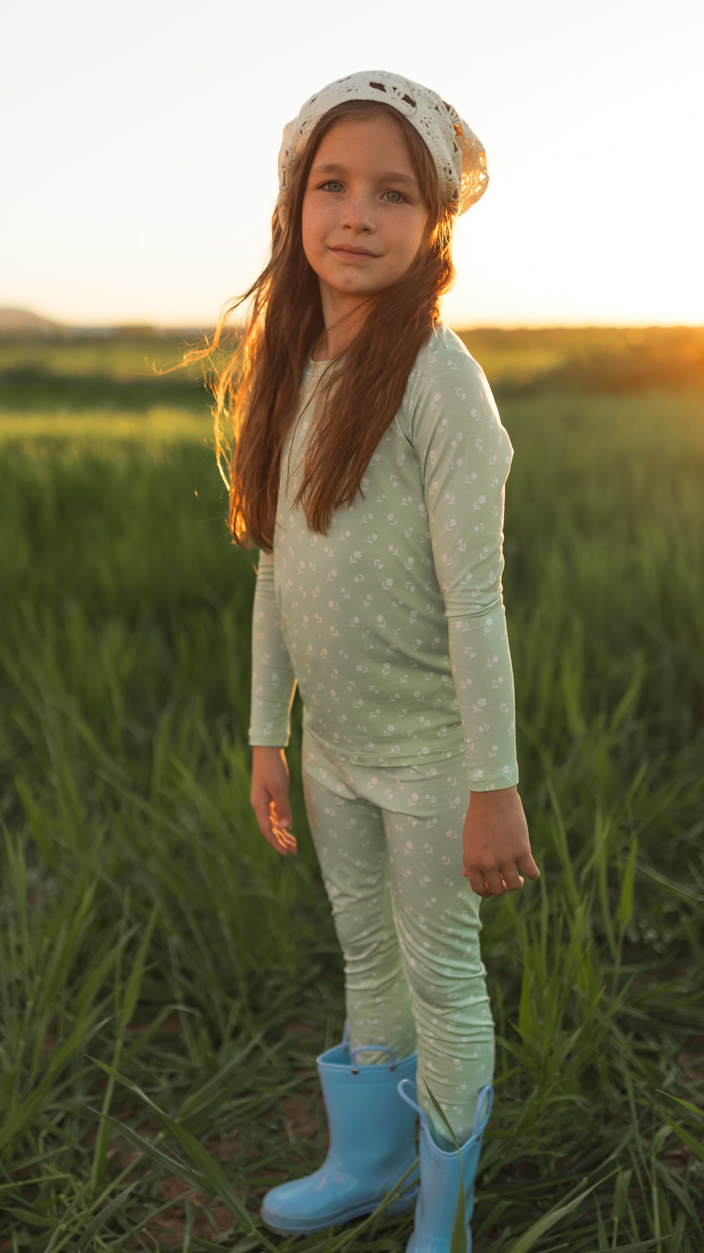 Youth Pajama Set in Meadow Bloom