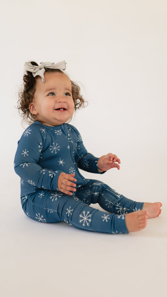 Infant Romper in Snowflakes