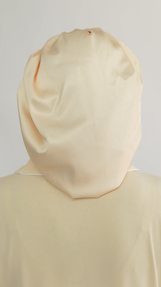 Adult Satin Bonnet in Butter Yellow