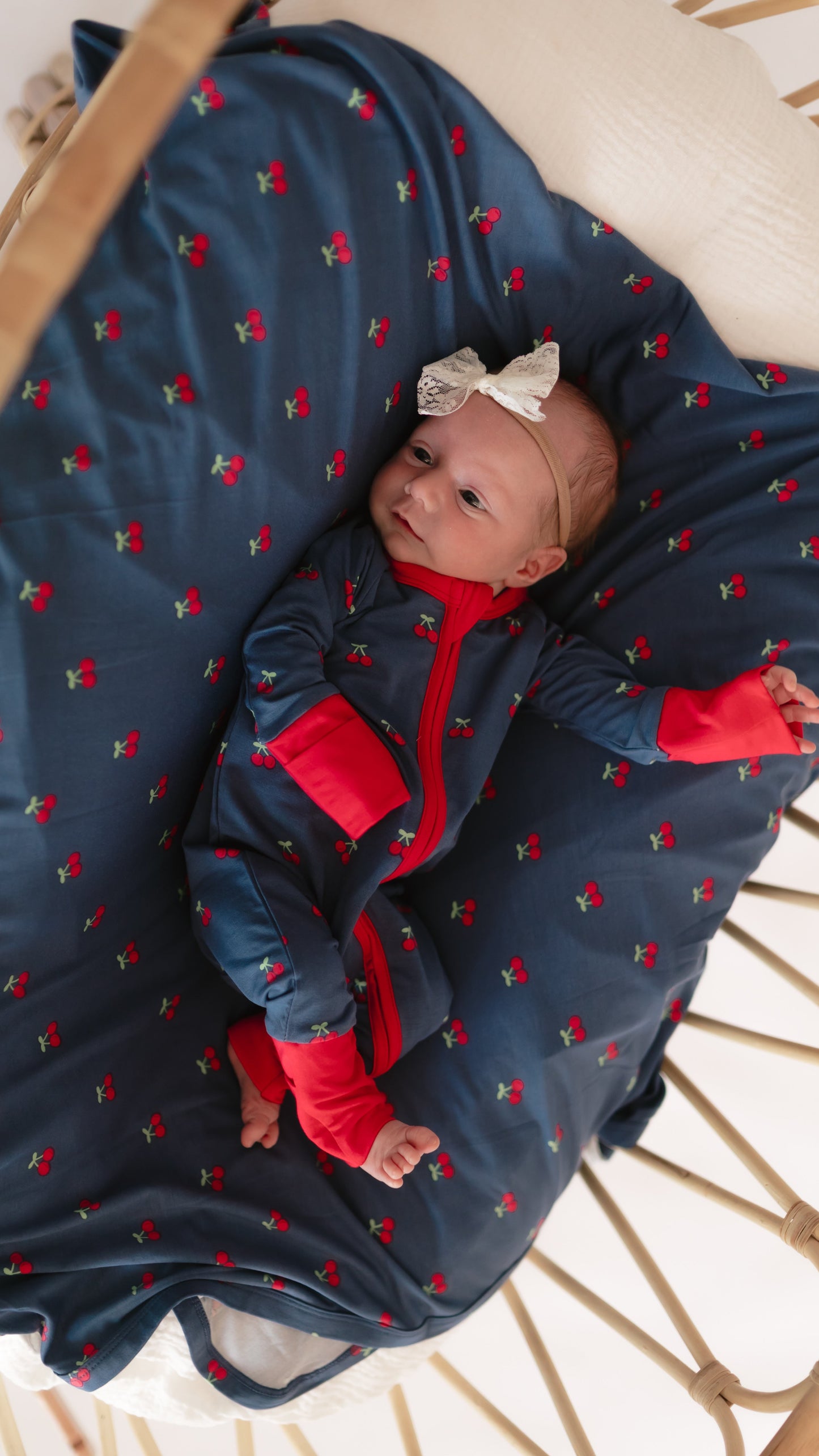 Infant Swaddle in Cherries