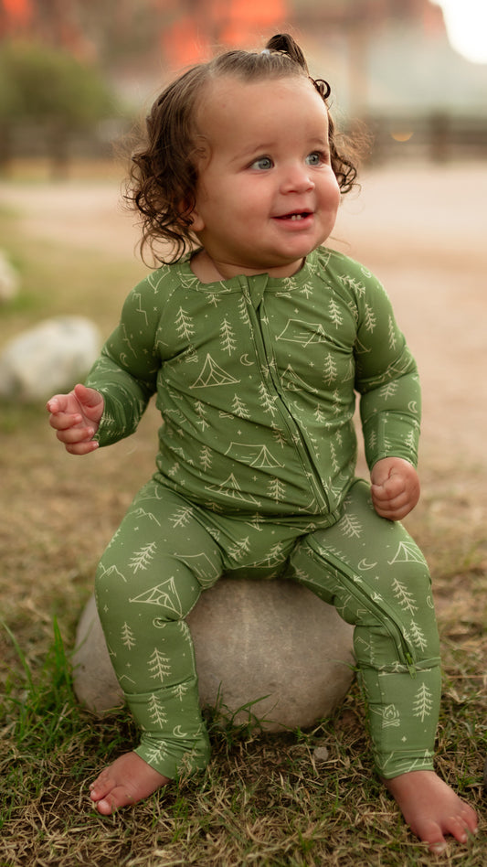 Infant Romper in Starry Pines