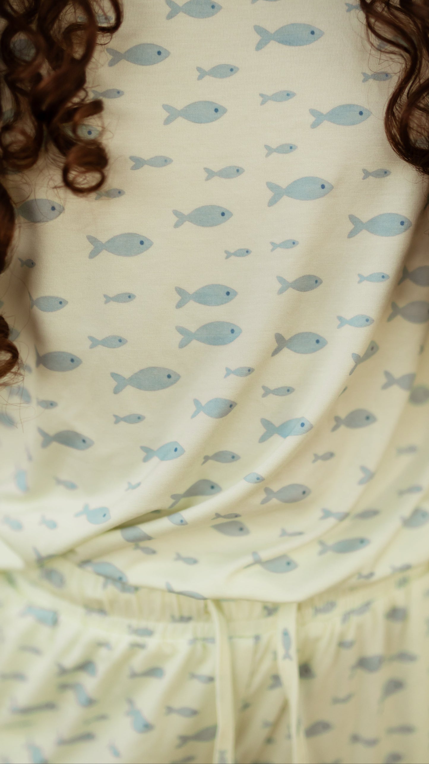 Girl's Ruffle Short Set in Little Minnows