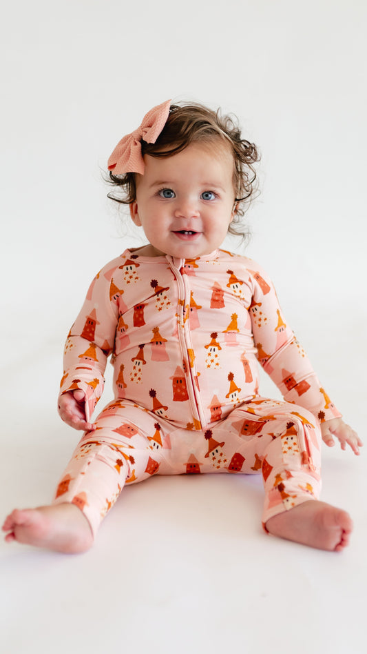 Infant Romper in Pink Ghosts