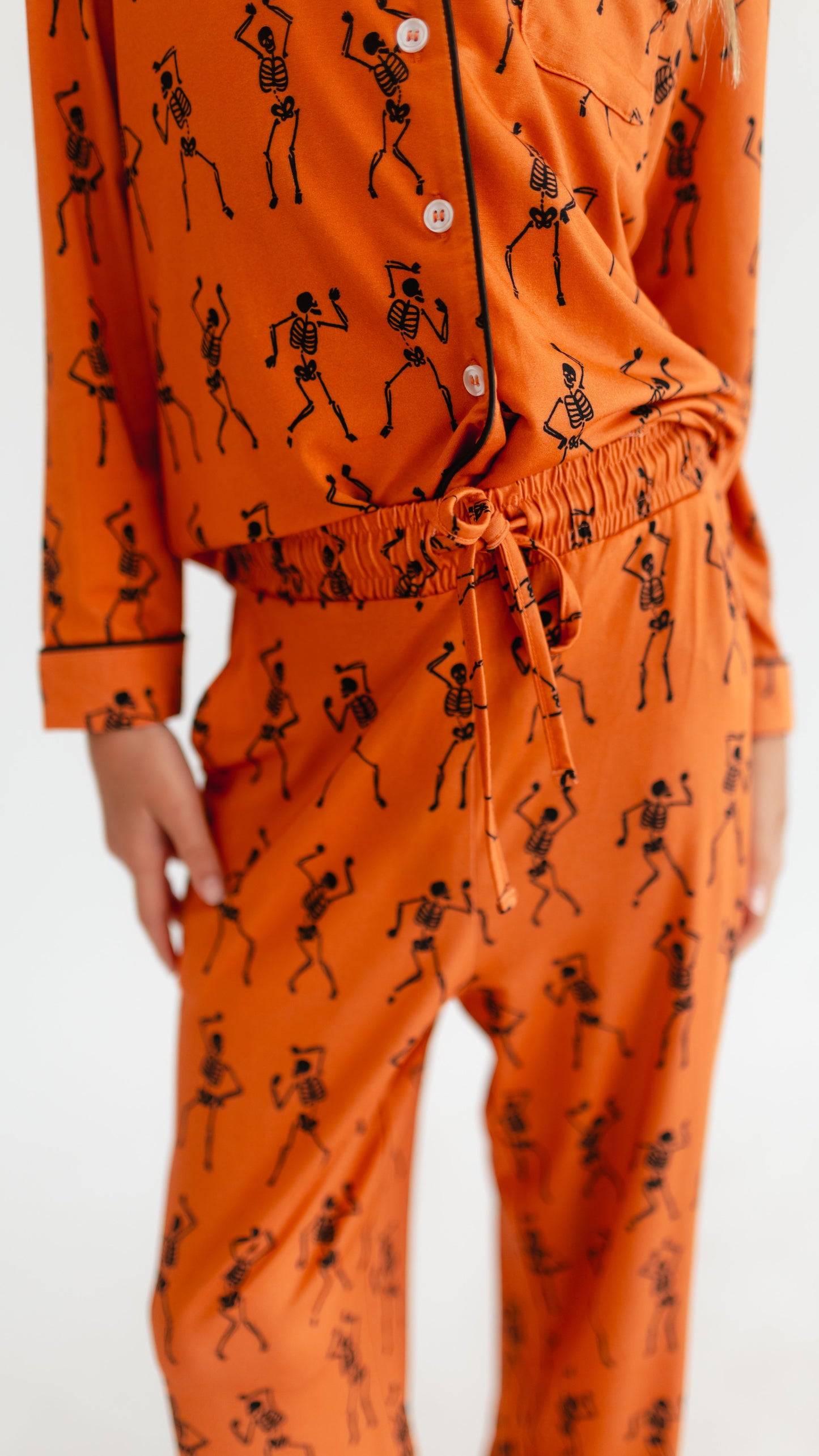 Girl's Button Up Set in Skeletons