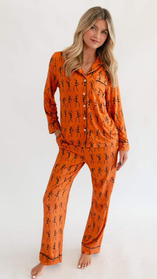 Women's Button Up Set In Skeletons