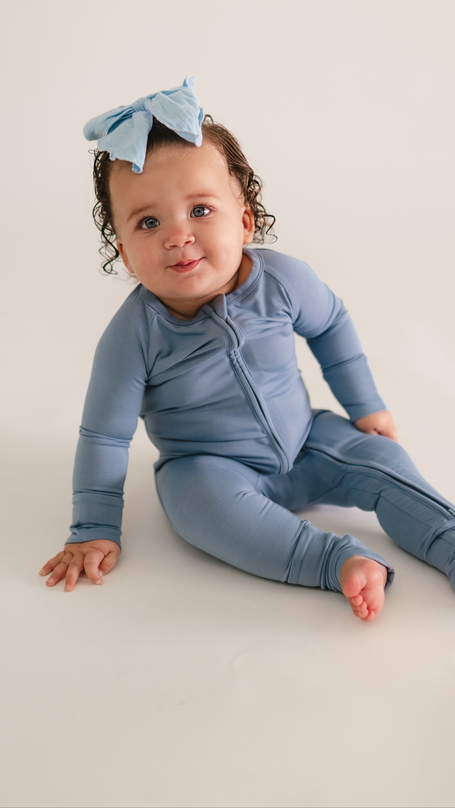 Infant Romper in Infinity Blue