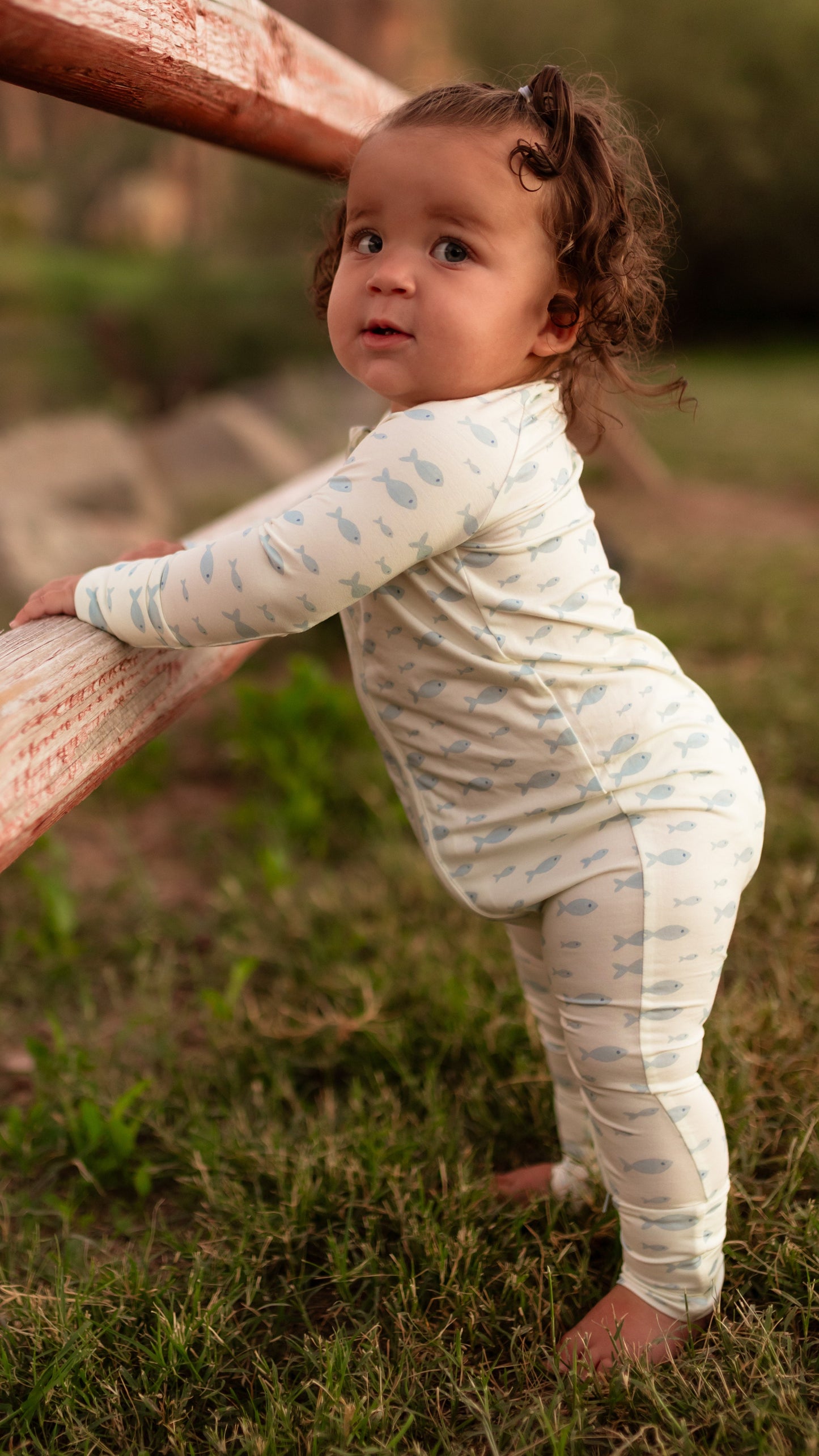 Infant Romper in Little Minnows