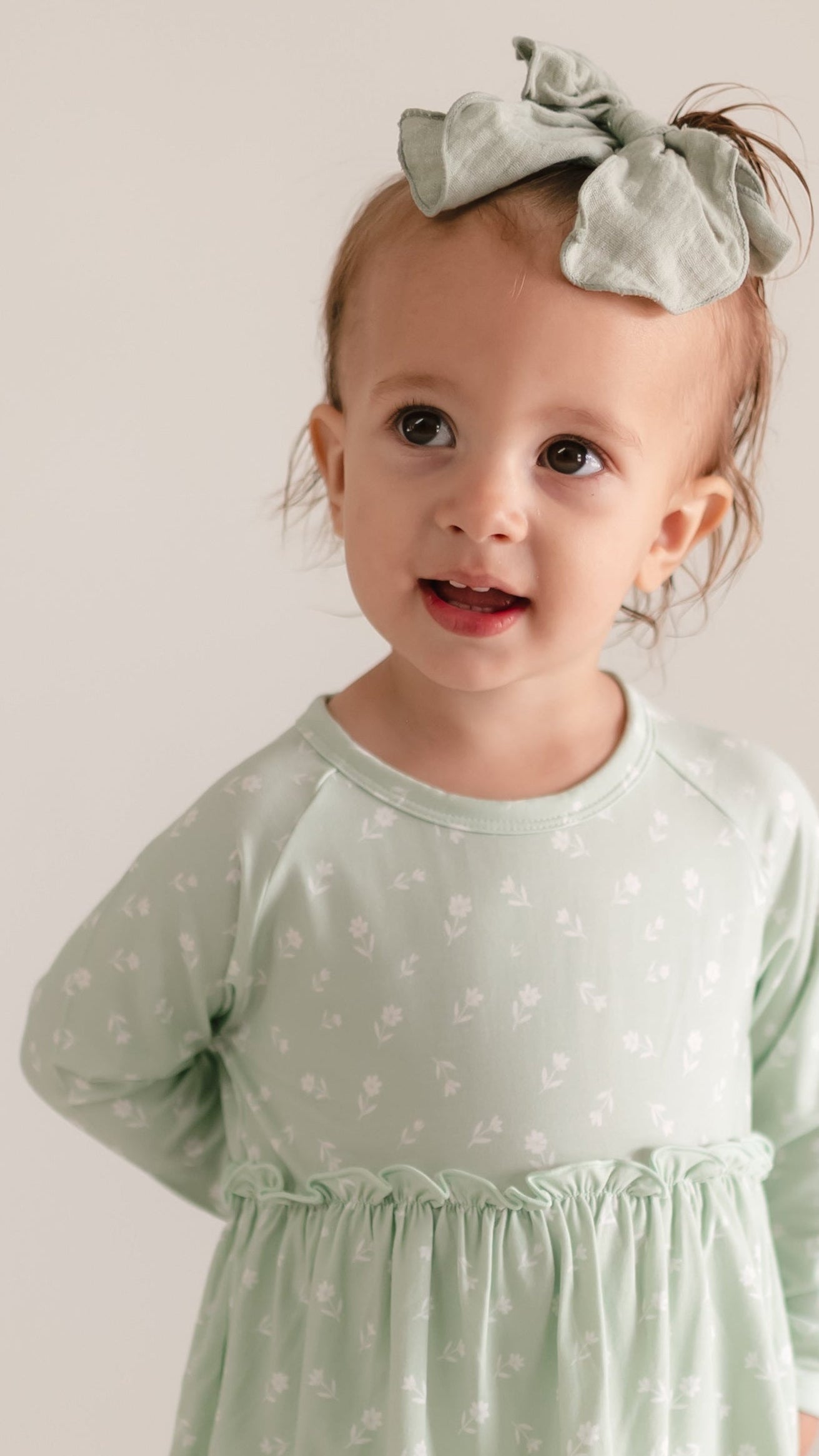 Infant Long Sleeve and Skirt Onesie in Meadow Bloom