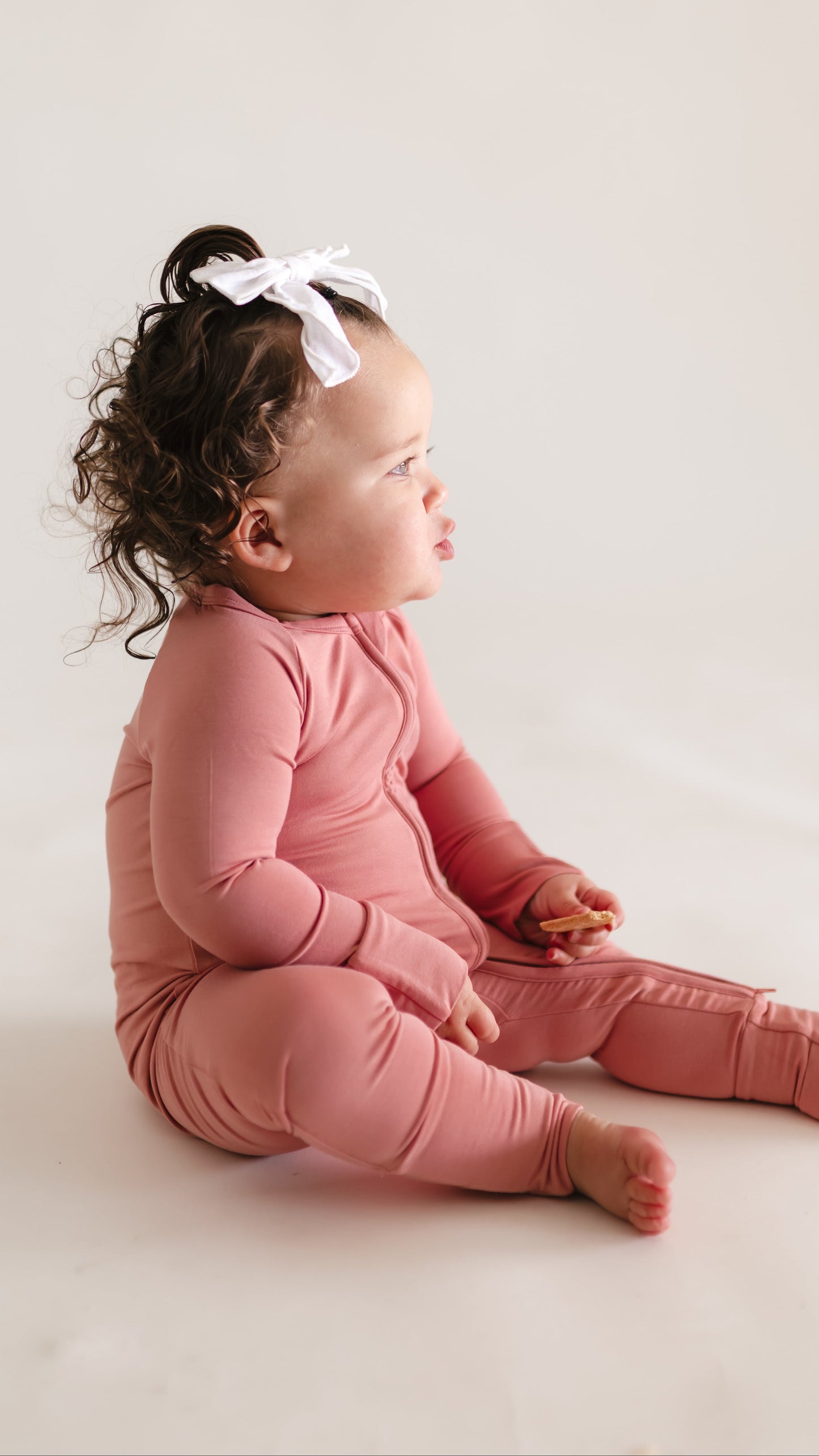 Infant Romper in Mauve