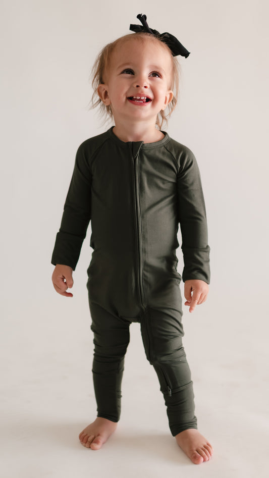 Infant Romper in Emerald Green